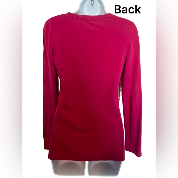 Active Basic Women's Long Sleeve Fuchsia Top. Size: Large. Good Condition. - Picture 5 of 6